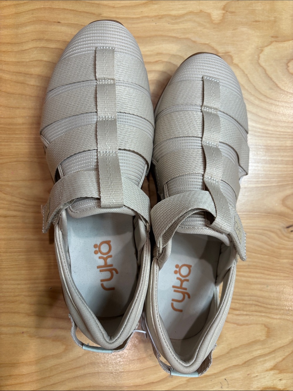 Ryka Women's Beige Slip-On Athletic Sneakers